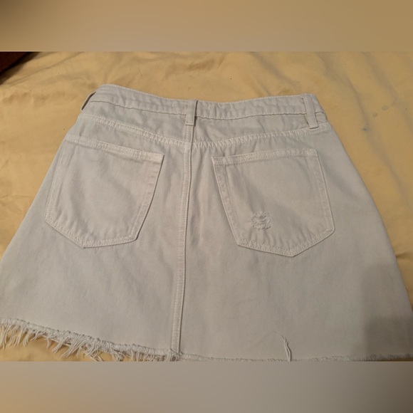 We The Free Off-White Denim Skirt 27 - Picture 3 of 6